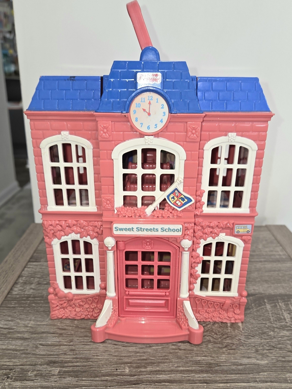 Vintage Fisher-Price Sweet Streets School Folding Playset Carry Case SEE PICTURE